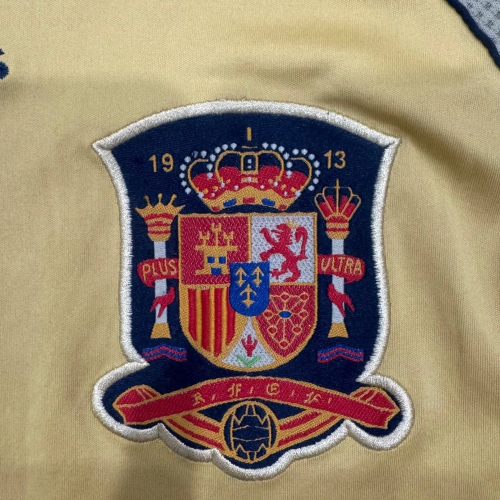 Adidas Spain 2008 Away Jersey Fabregas 10 Gold Euro Soccer Men Medium